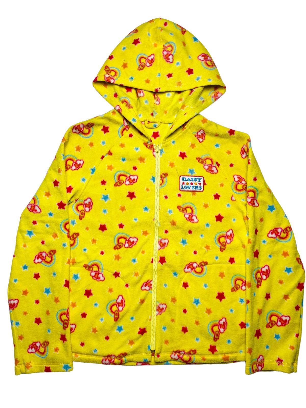 Angel Blue 2000s Daisy Lovers - Star & Rainbow Fleece Zip Hoodie Size US M / EU 48-50 / 2 - 3 Thumbnail
