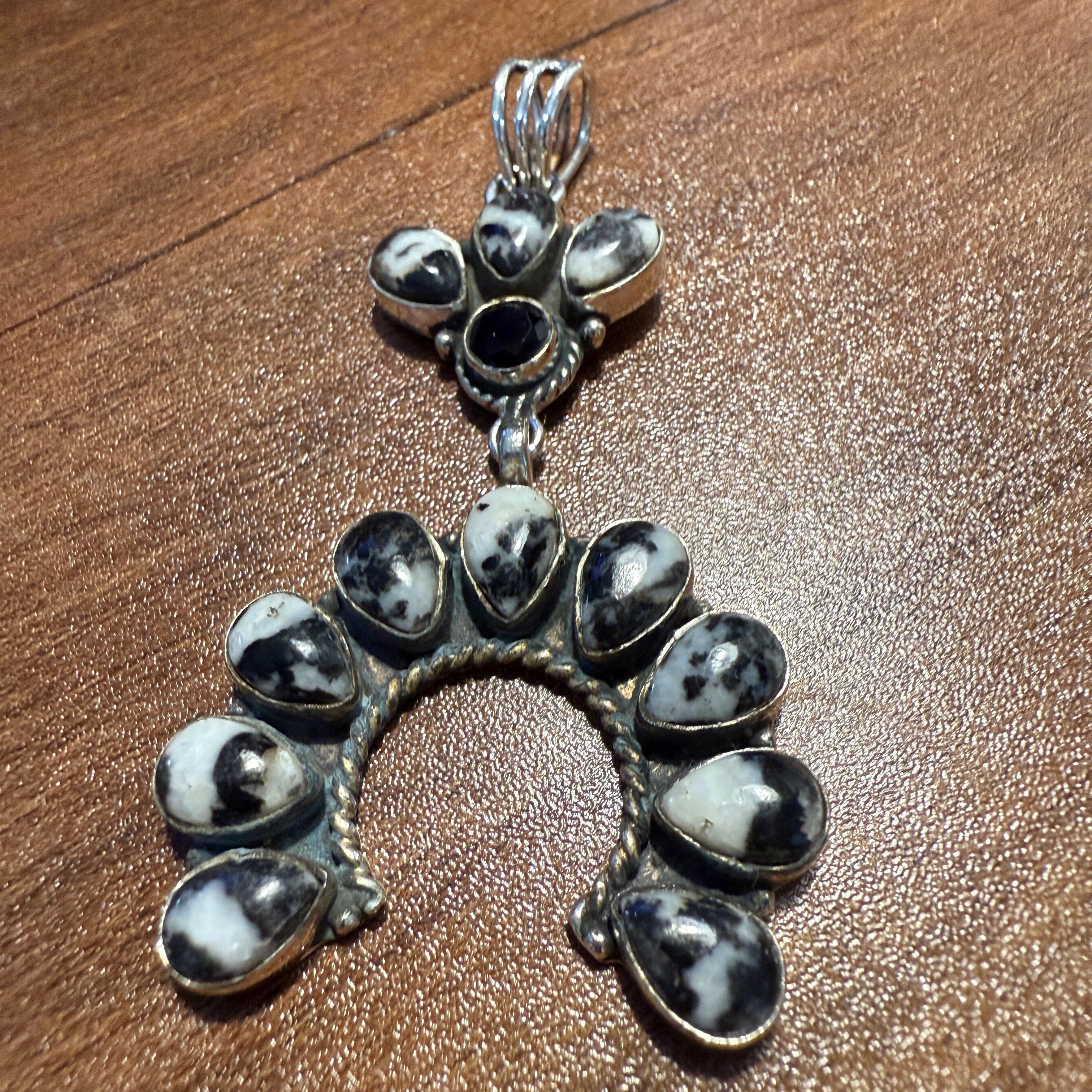 Other White Buffalo Turquoise Navajo Pendant In Sterling Silver Size ONE SIZE - 3 Thumbnail
