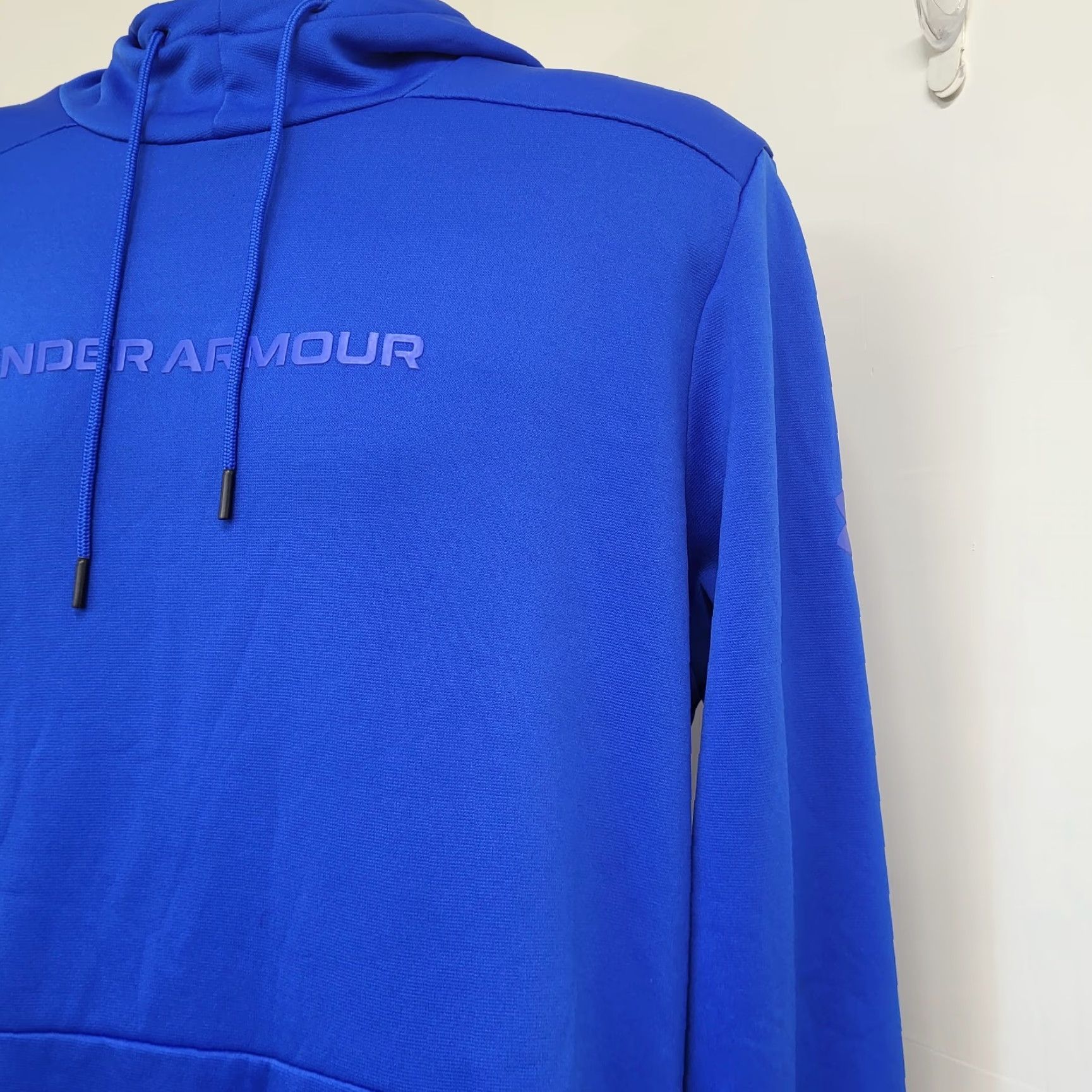 Under Armour Under Armour Hoodie Men L Royal Blue Team Armour Fleece Woodmark EUC Size US L / EU 52-54 / 3 - 3 Thumbnail