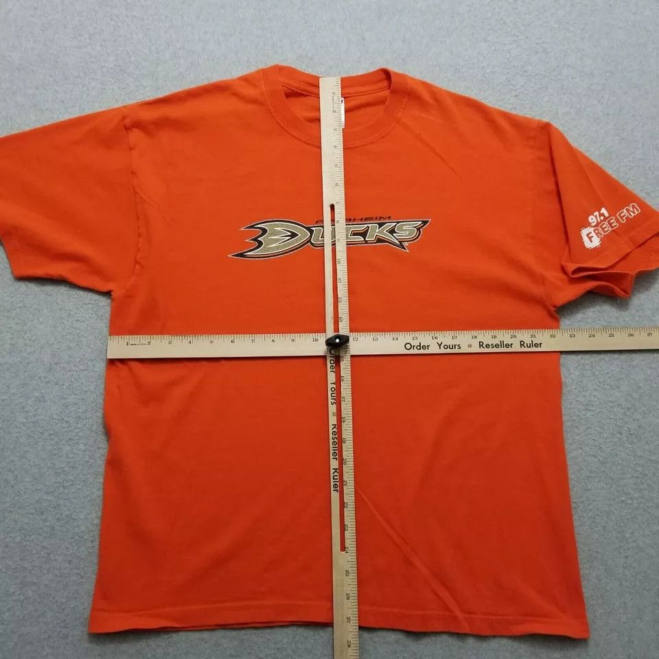 Jerzees Anaheim Ducks Shirt Mens XL Short Sleeve Jerzees Hockey Size US XL / EU 56 / 4 - 7 Thumbnail