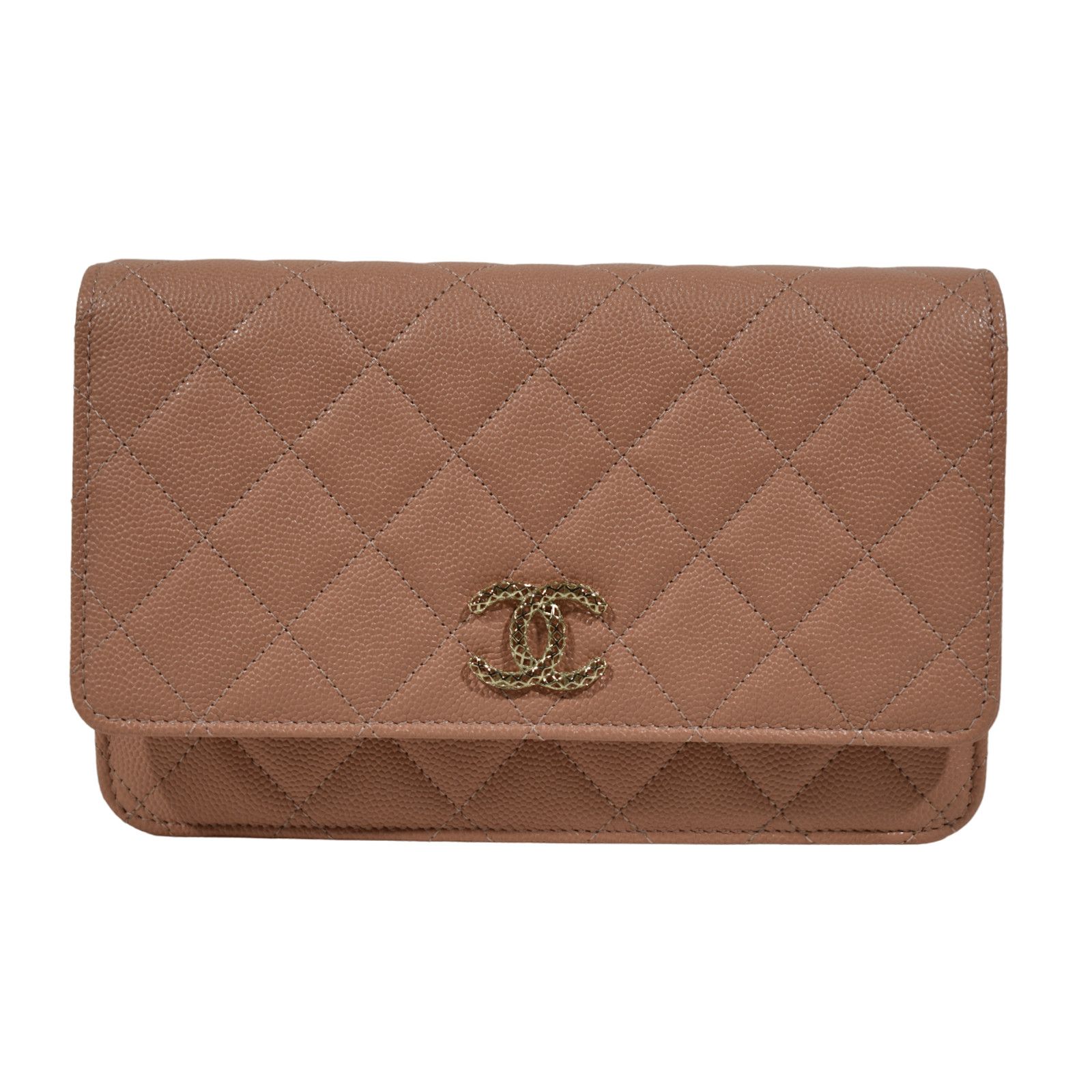 Chanel Chanel Wallet Chain WOC Gold CC Logo Shoulder Crossbody Bag Size ONE SIZE - 3 Thumbnail