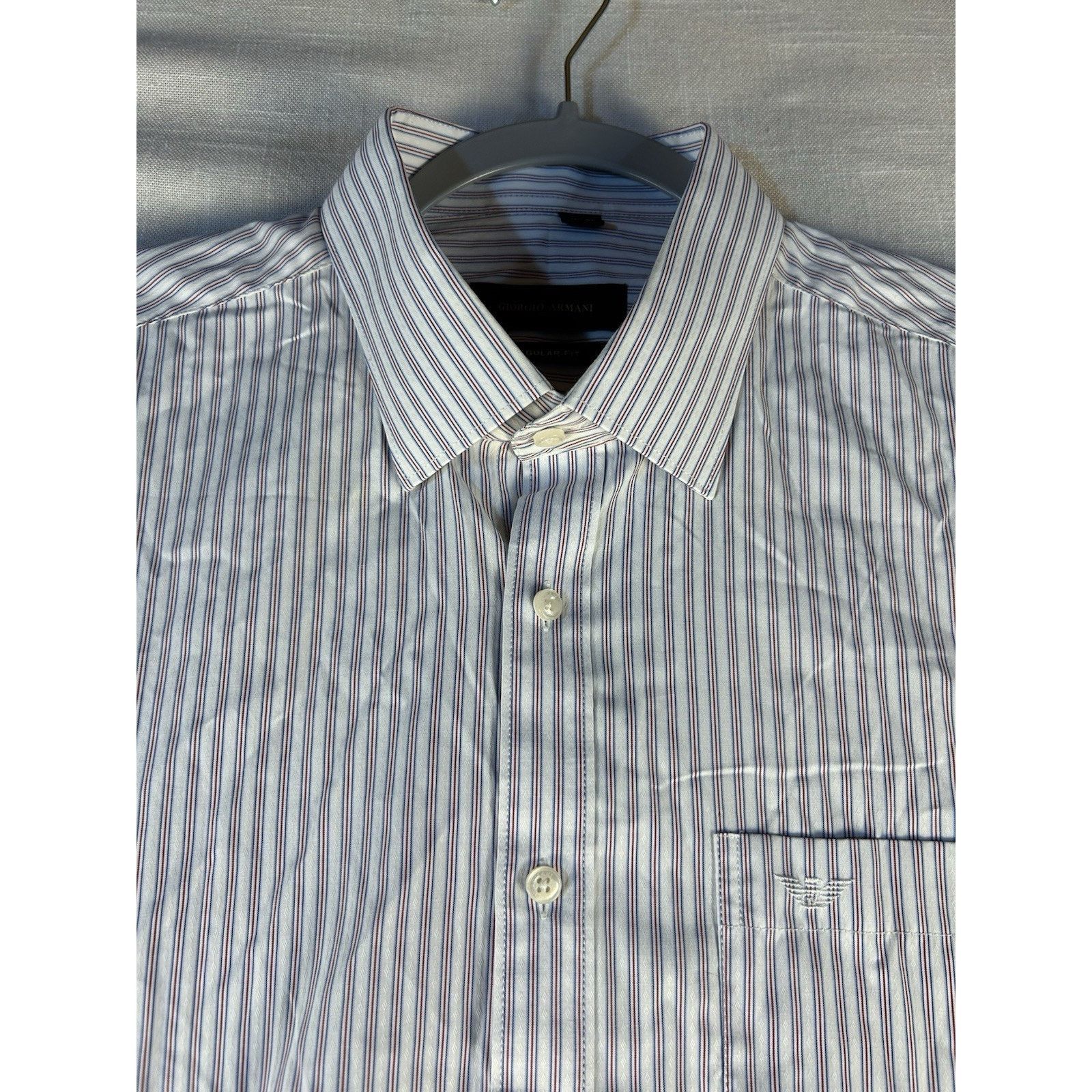 Giorgio Armani Giorgio Armani Mens 17 42 Lt Weight Dress Button Pocket Size US L / EU 52-54 / 3 - 1 Thumbnail