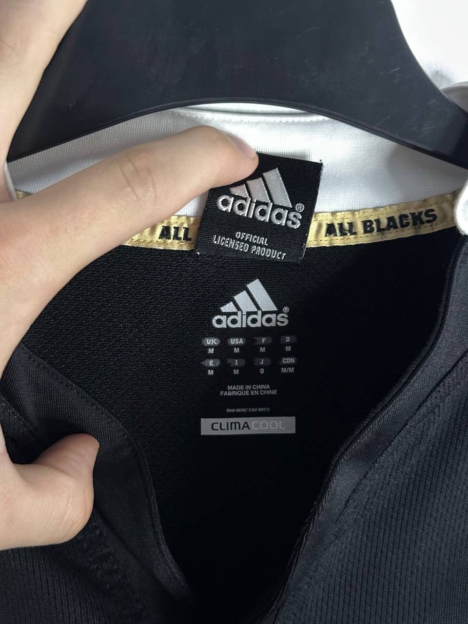 Adidas Adidas All Blacks Rugby Long Sleeve Jersey Black White Size US M / EU 48-50 / 2 - 5 Thumbnail