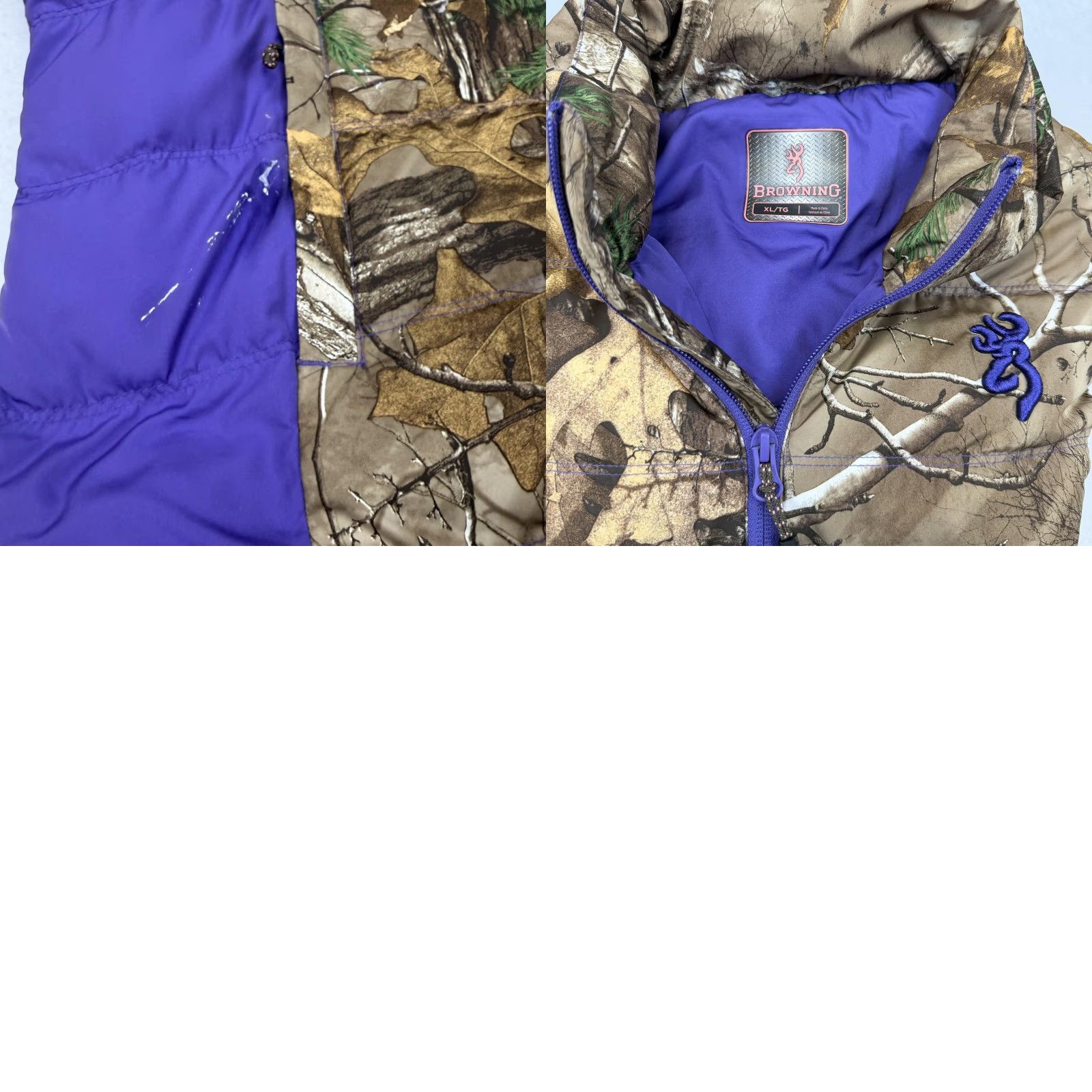 Vintage Browning Jacket Womens XL Brown Camo Down Puffer Realtree Hells Belles Size XL / US 12-14 / IT 48-50 - 10 Thumbnail