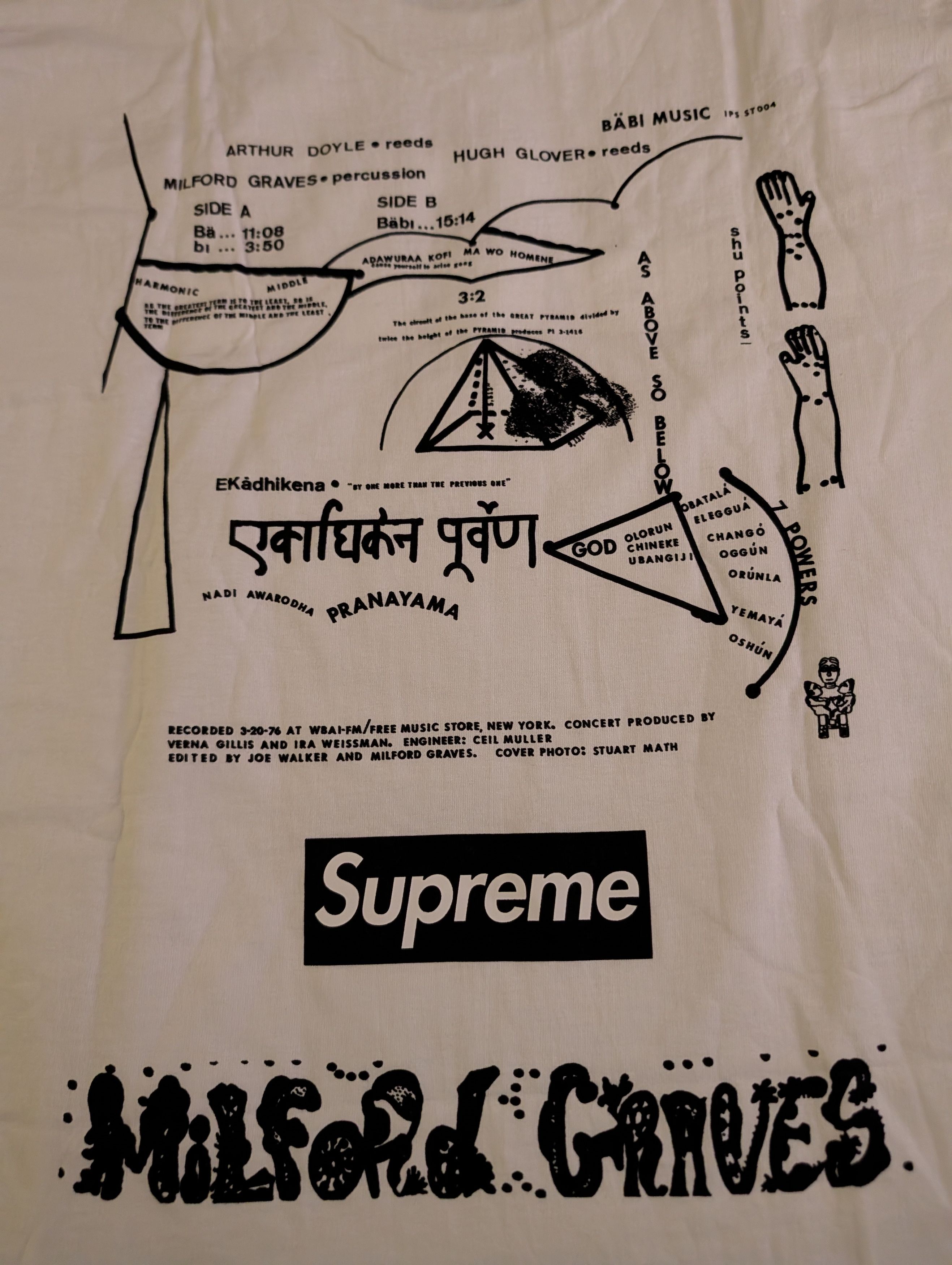 Supreme Supreme Milford Graves Tee XL White FW22 Size US XL / EU 56 / 4 - 2 Thumbnail