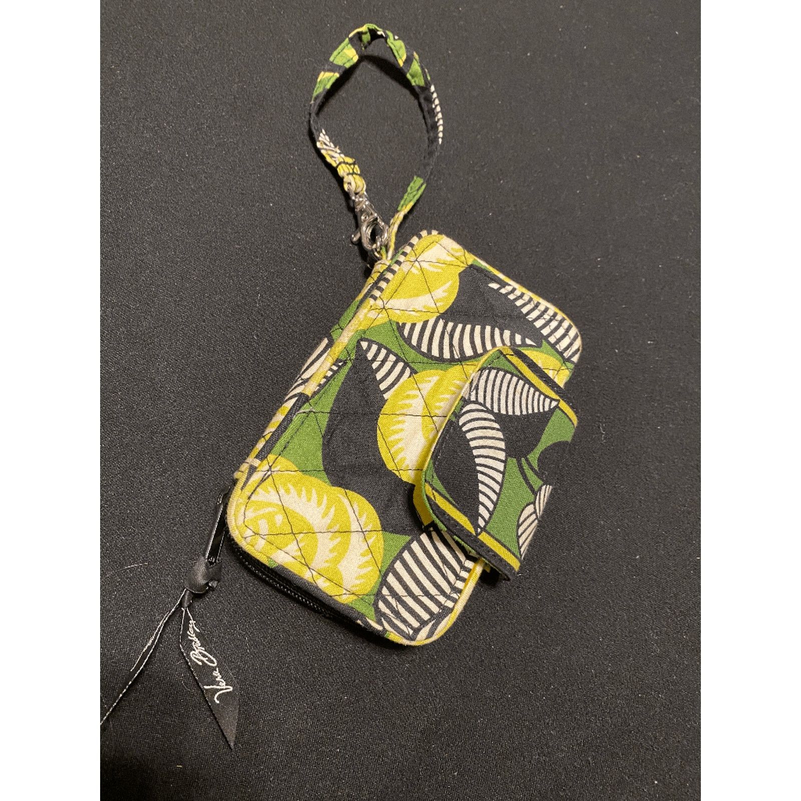 Vera Bradley VERA BRADLEY La Neon Rose Euro Wallet / Wristlet Black Size ONE SIZE - 6 Thumbnail