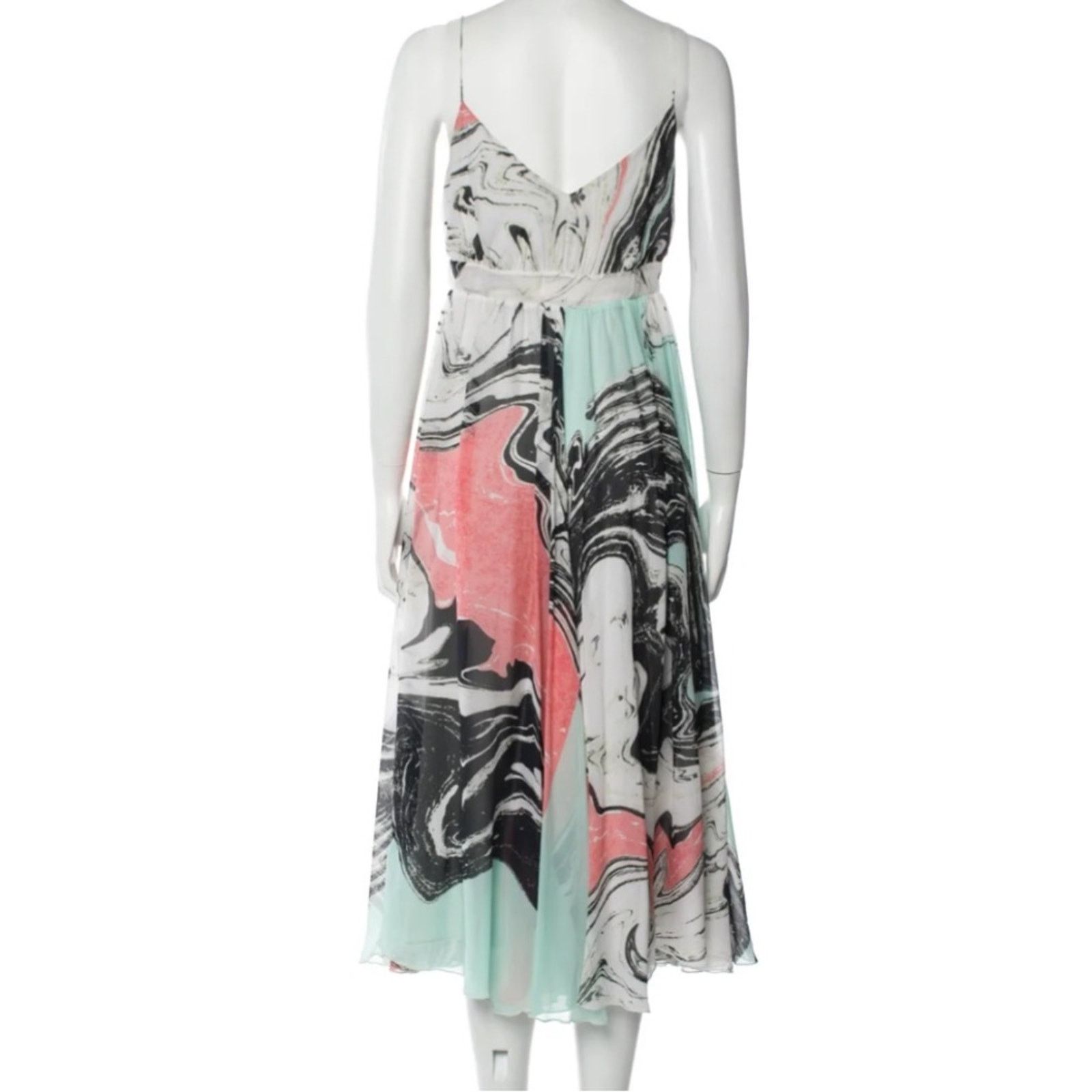 Diane von Furstenberg Diane Von Furstenberg Jolie Turquoise Silk Dress Size 2 Size XS / US 0-2 / IT 36-38 - 4 Thumbnail