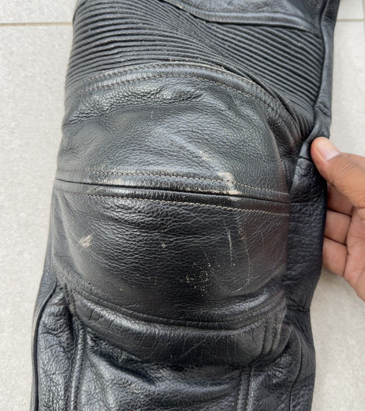Vintage B’s Leather Motorcycle Pants Padded Biker Archive Leather Size US 30 / EU 46 - 10 Thumbnail