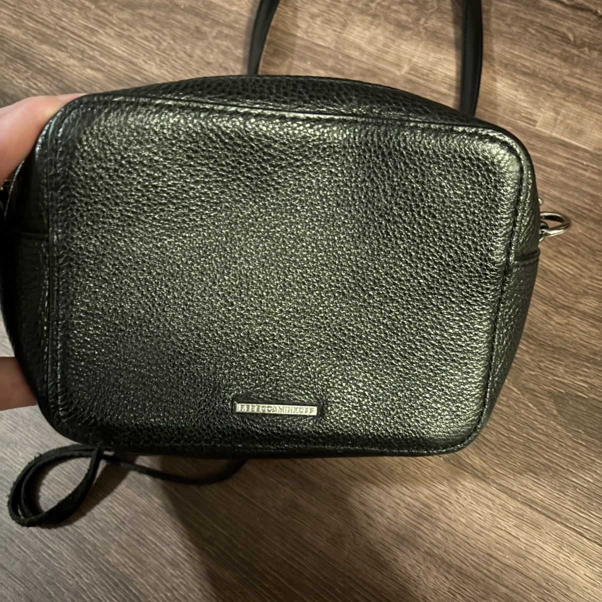 Rebecca Minkoff Rebecca Minkoff Black Pebbled Leather 4 Zip Moto Bag Size ONE SIZE - 3 Thumbnail