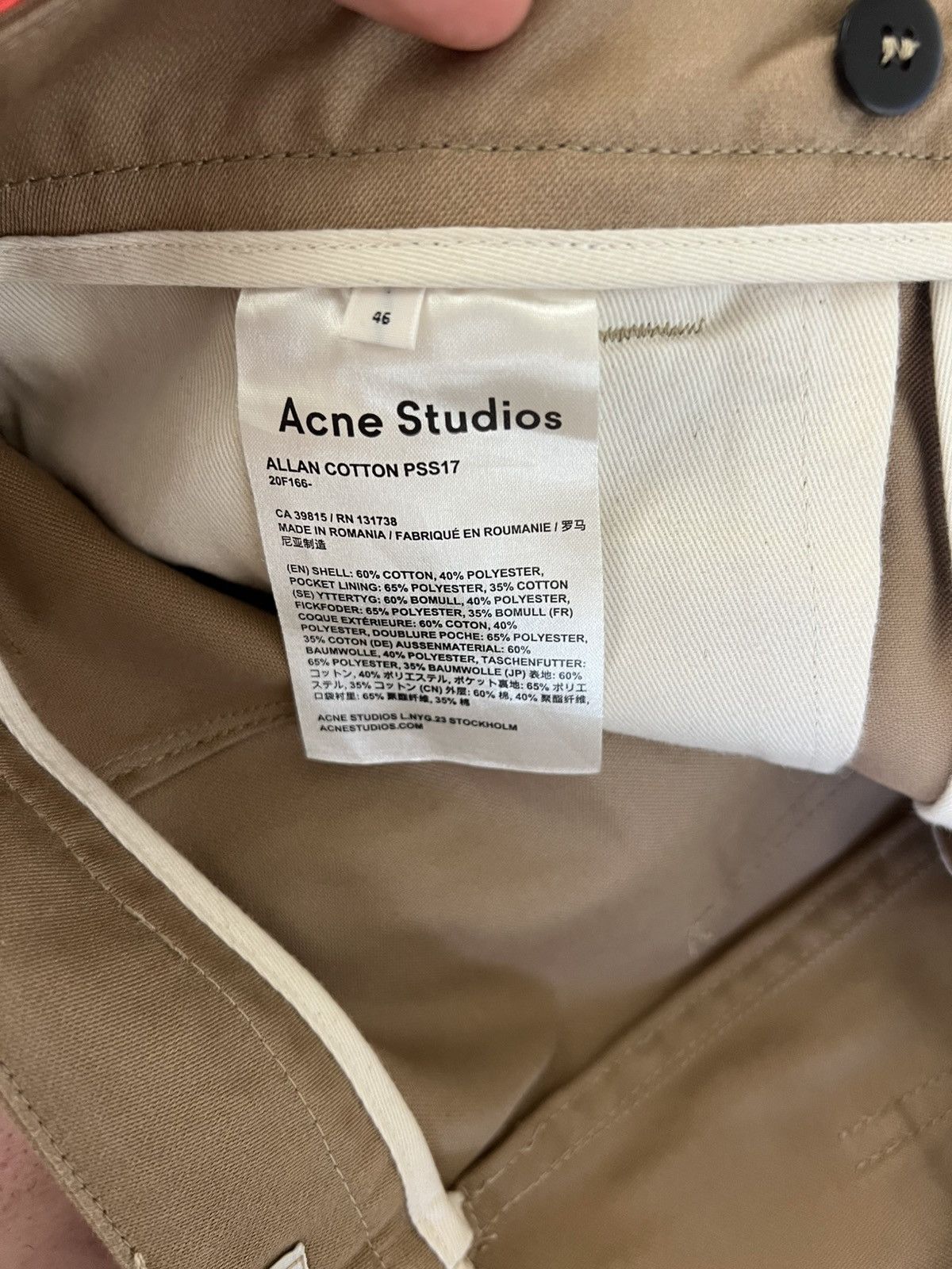 Acne Studios Acne Studios, Allen Cotton trouser Size US 30 / EU 46 - 3 Thumbnail