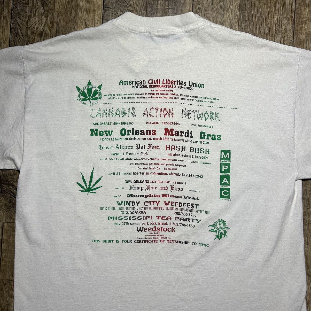 Vintage Vintage 1995 Marijuana Lot T Shirt Men’s XL Weed Peace 90s Size US XL / EU 56 / 4 - 5 Thumbnail
