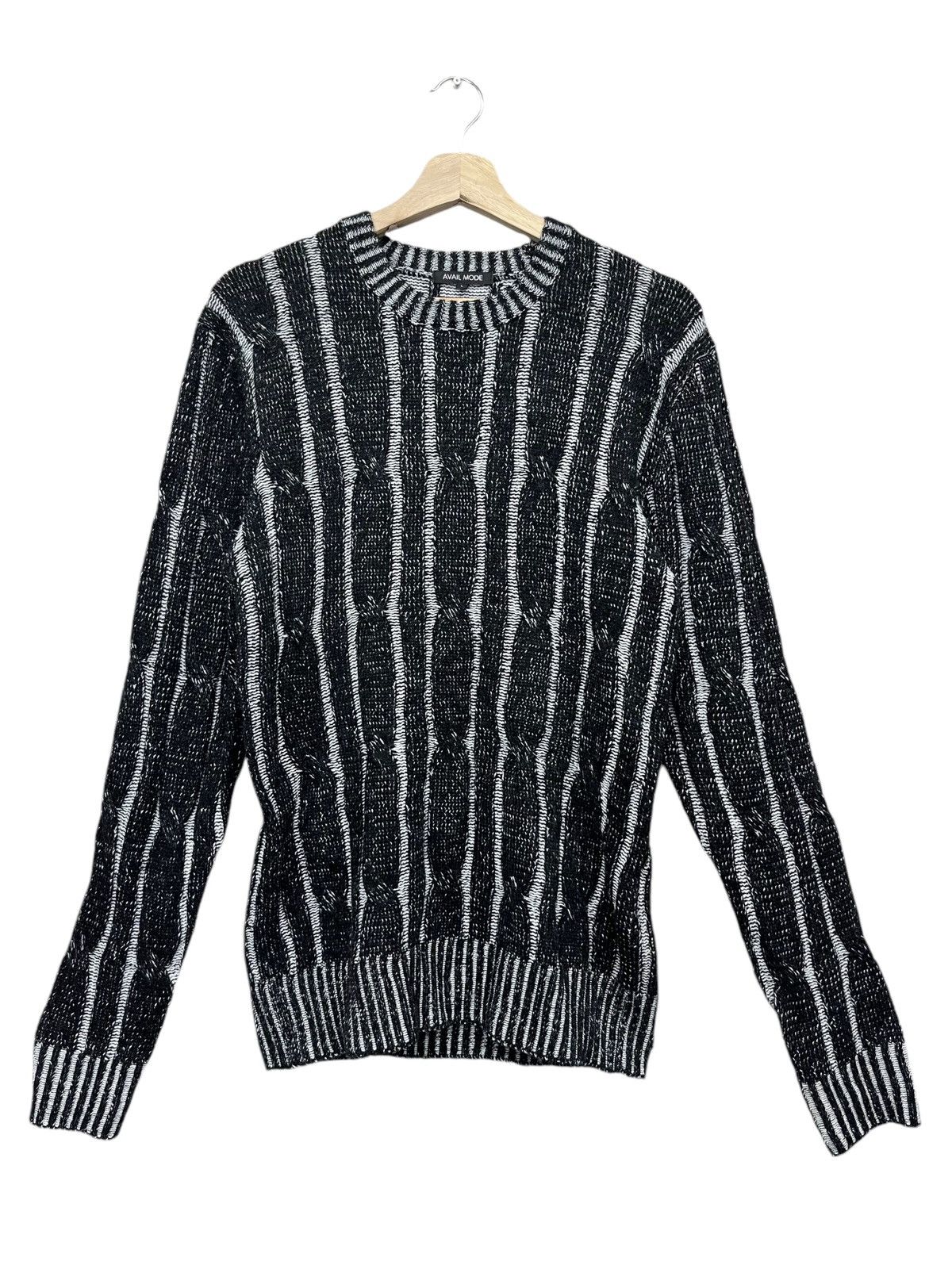 🔥RARE💥DEODORANT TECHNOLOGY Acrylic Stripe Knitwear Sweater