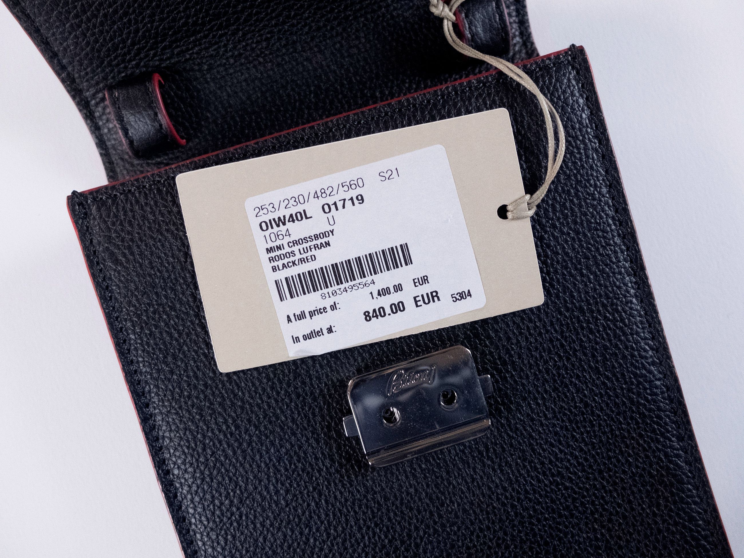 Brioni BRIONI brown small crossbody bag authentic with red trims Size ONE SIZE - 8 Thumbnail