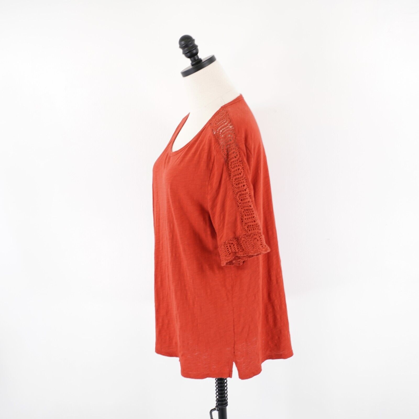 Loft Ann Taylor Loft Red Top / Blouse XL Vintage Soft Scoop Neck Size XL / US 12-14 / IT 48-50 - 4 Thumbnail