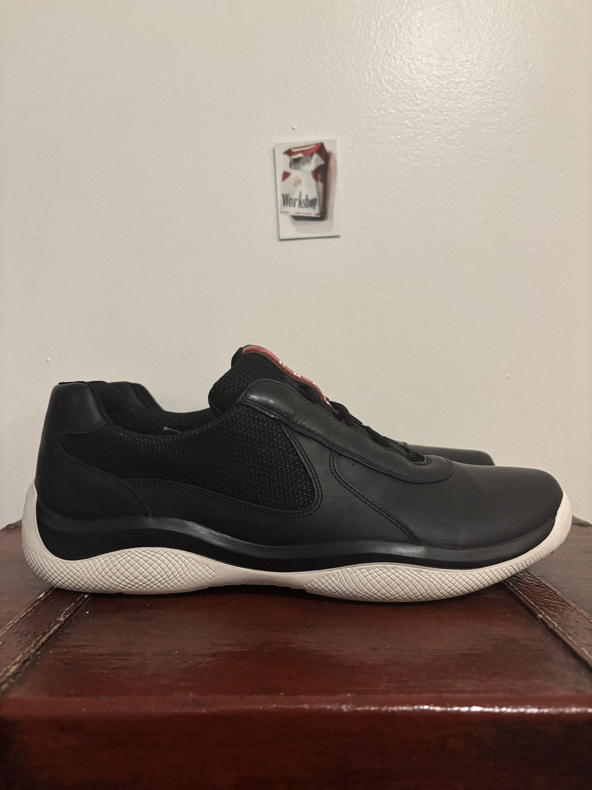 Prada Prada Black and White Americas Cups Size US 8.5 / EU 41-42 - 3 Thumbnail