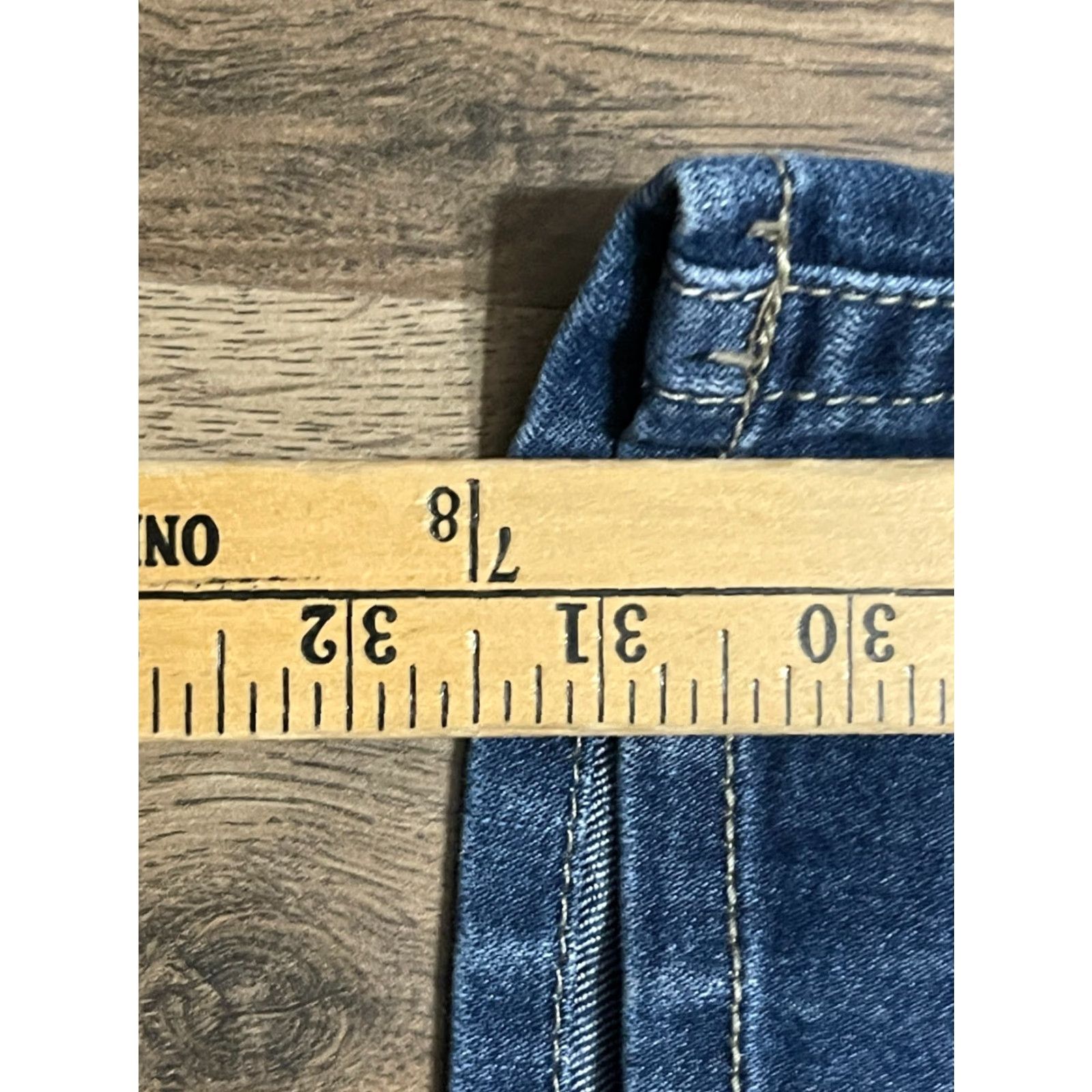 Vintage Maurices Jeans Women’s 4 Long Blue Denim Flared Pockets Size 27" / US 4 / IT 40 - 5 Thumbnail