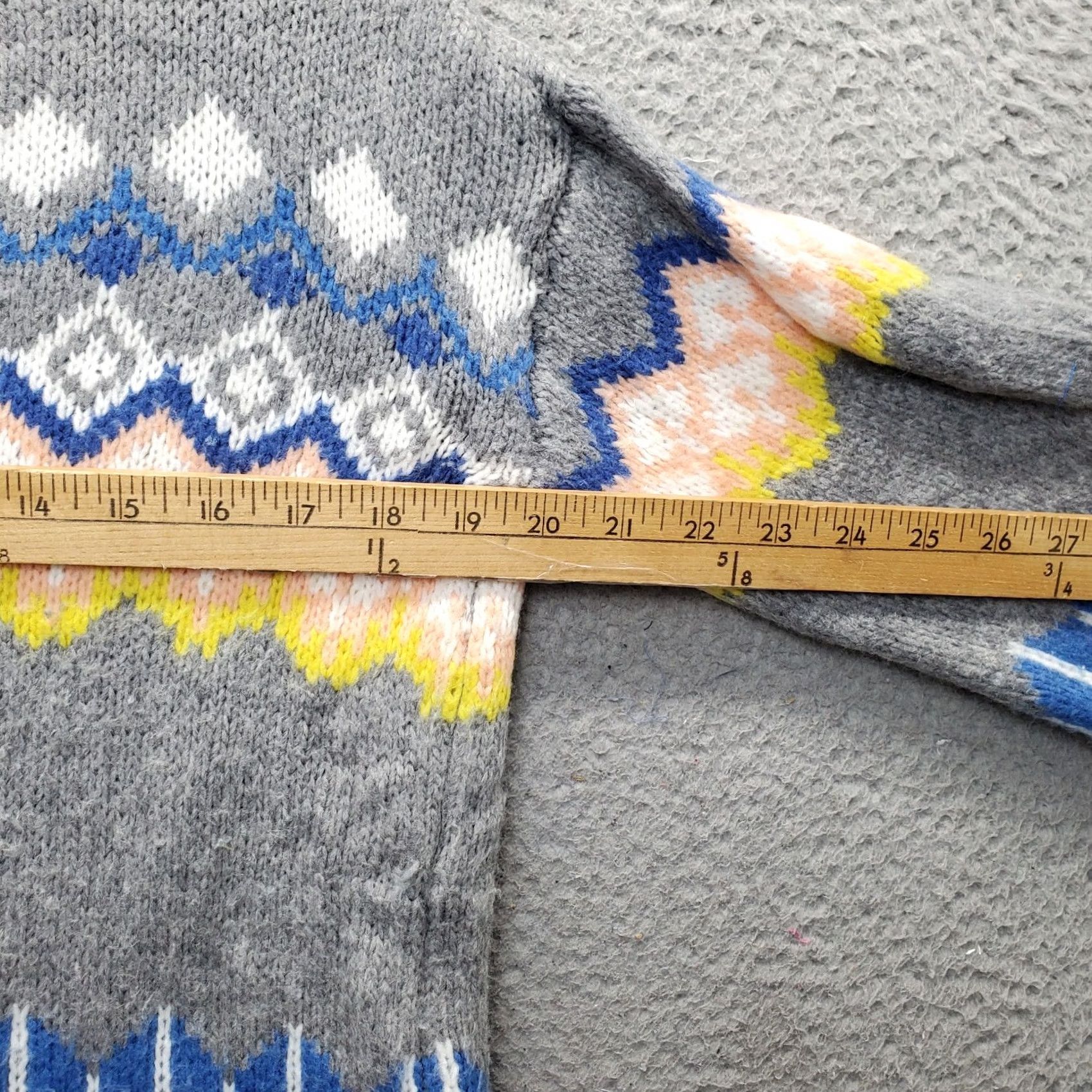 Loft LOFT Knit Sweater Womens Small Multicolor Fair Isle Wool Blend Long Sleeve Crew Neck Size S / US 4 / IT 40 - 4 Thumbnail