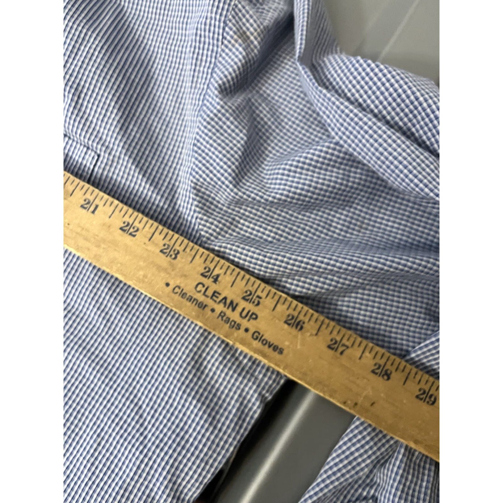 Van Heusen VINTAGE Van Heusen Button-Up Shirt Mens 18 Long Sleeve Regular Fit Plaid Blue 100% Cotton Blend Subtle Pocket Mens Size US XXL / EU 58 / 5 - 5 Thumbnail