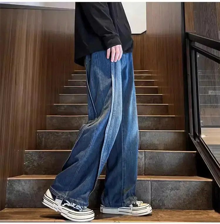 Retro casual straight leg jeans
