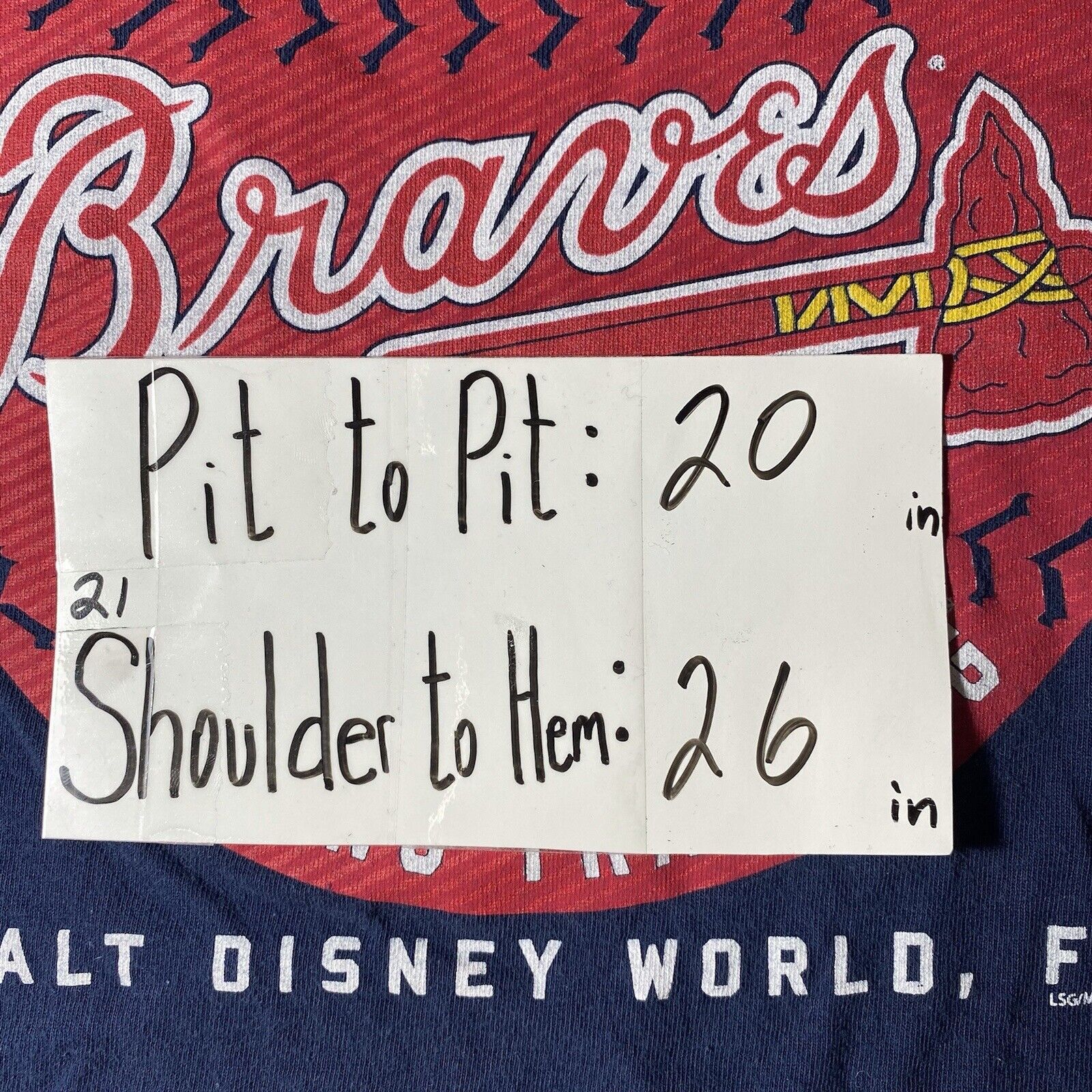 MLB MLB Atlanta Braves Medium Spring Train Disney World T Shirt Size US M / EU 48-50 / 2 - 10 Thumbnail