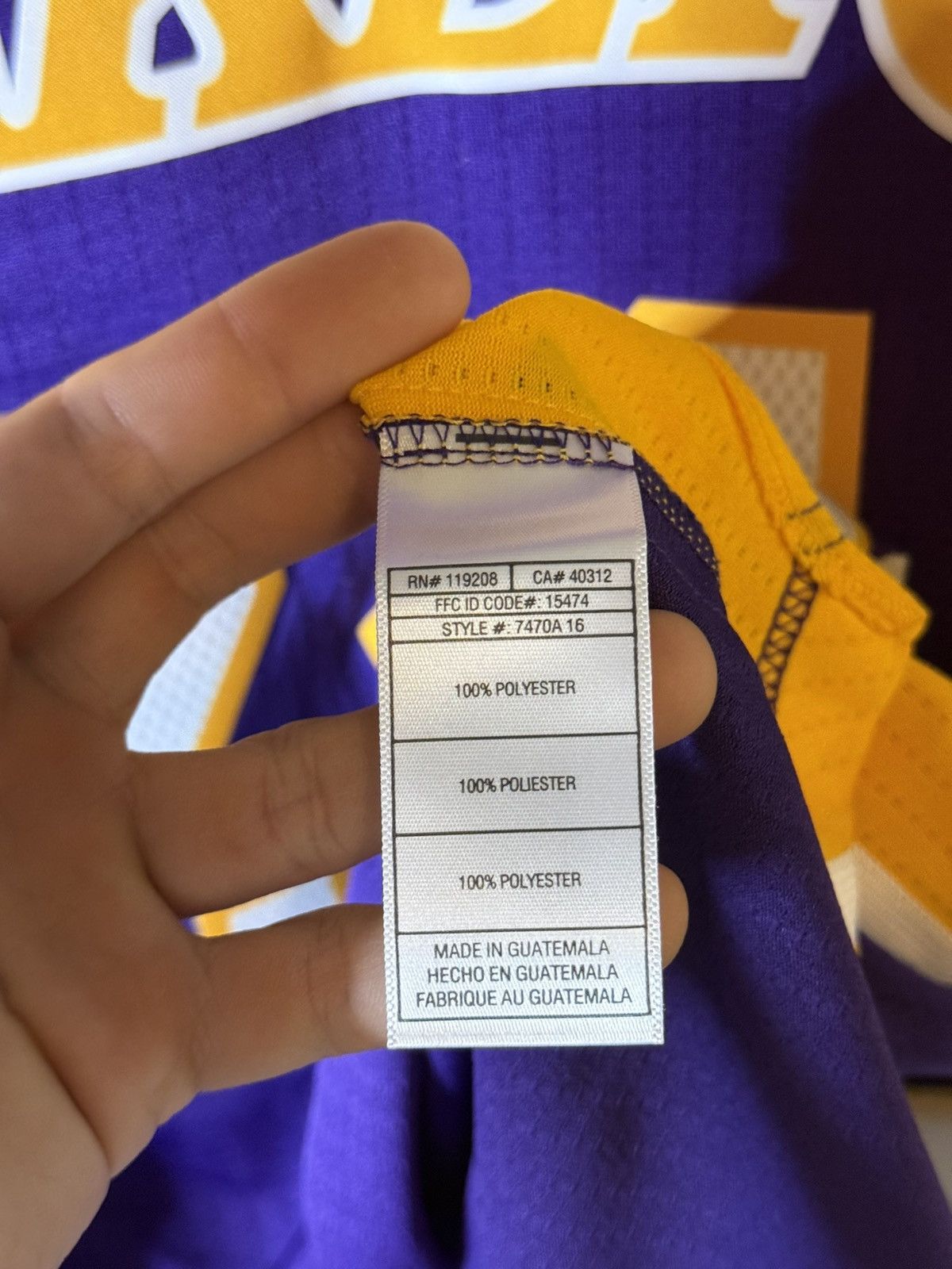 Adidas Authentic Adidas Kobe Bryant Lakers Away Swingman Jersey NWT Size US S / EU 44-46 / 1 - 8 Thumbnail