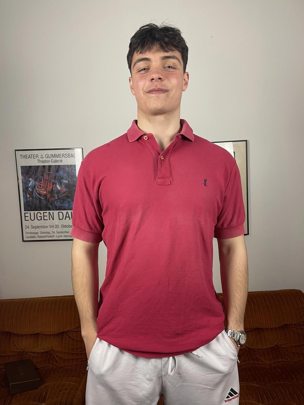 Yves Saint Laurent Yves Saint Laurent - Classic Red Polo Shirt Size US M / EU 48-50 / 2 - 2 Thumbnail