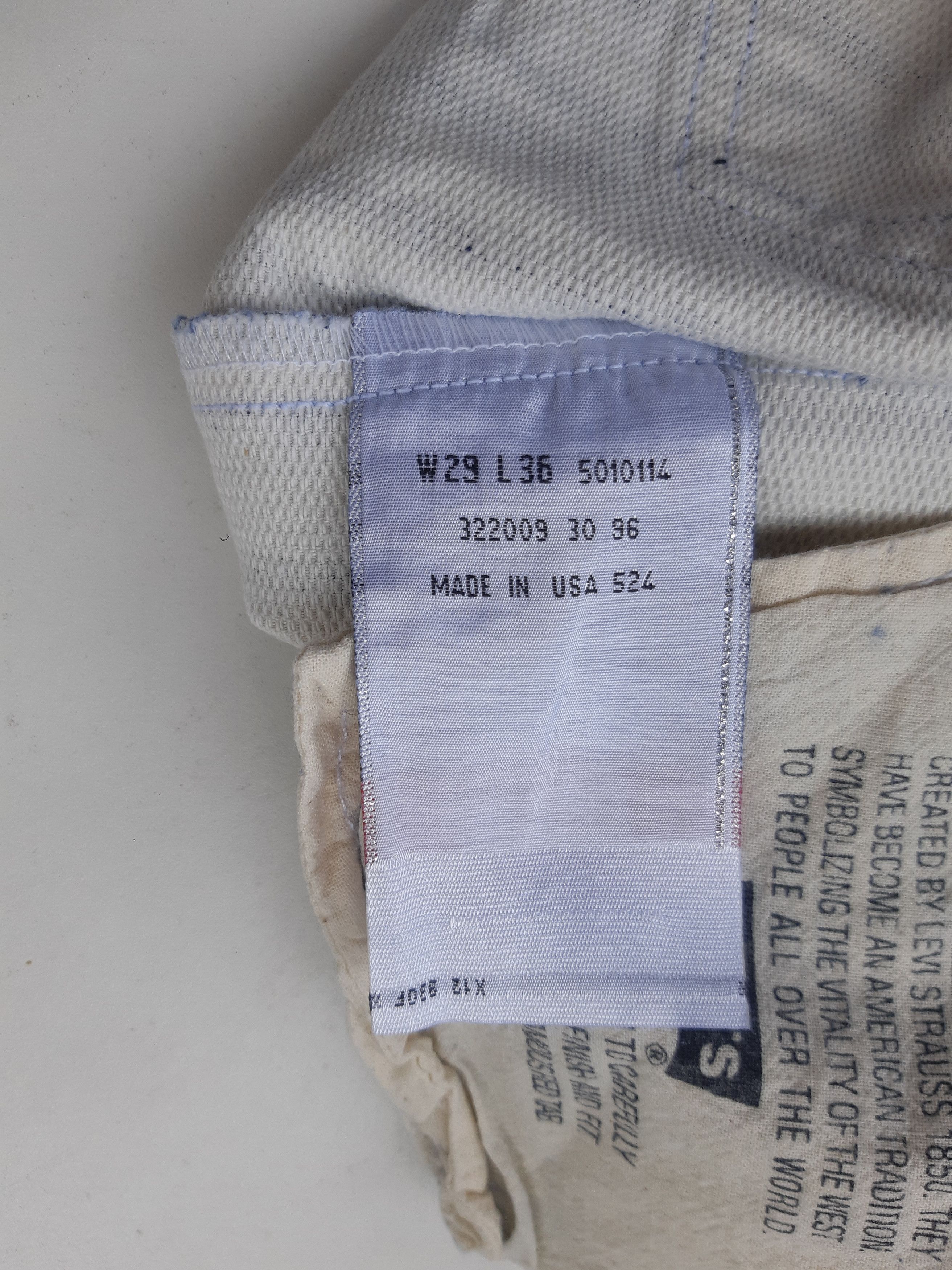 Levi's Vintage 90s LEVIS 501 Original Fit USA Hickory Stripe NWT Size 29" - 10 Thumbnail