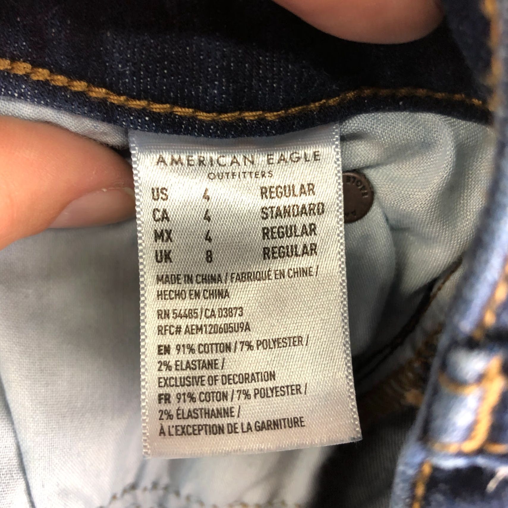 American Eagle Outfitters American Eagle Womens Size 4 Denim Midi Mini Jean Skirt Blue Wash Casual Modern Vintage: No Size 27" / US 4 / IT 40 - 7 Thumbnail