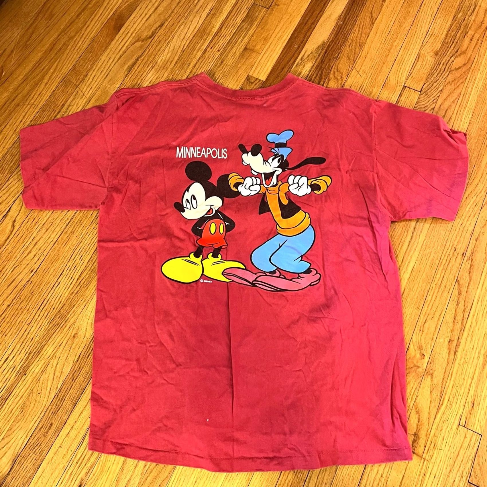 Mickey & Co. VINTAGE Mickey Shirt Minneapolis Graphic Red L Mens Large Single Stitch Tshirt Size US L / EU 52-54 / 3 - 2 Thumbnail