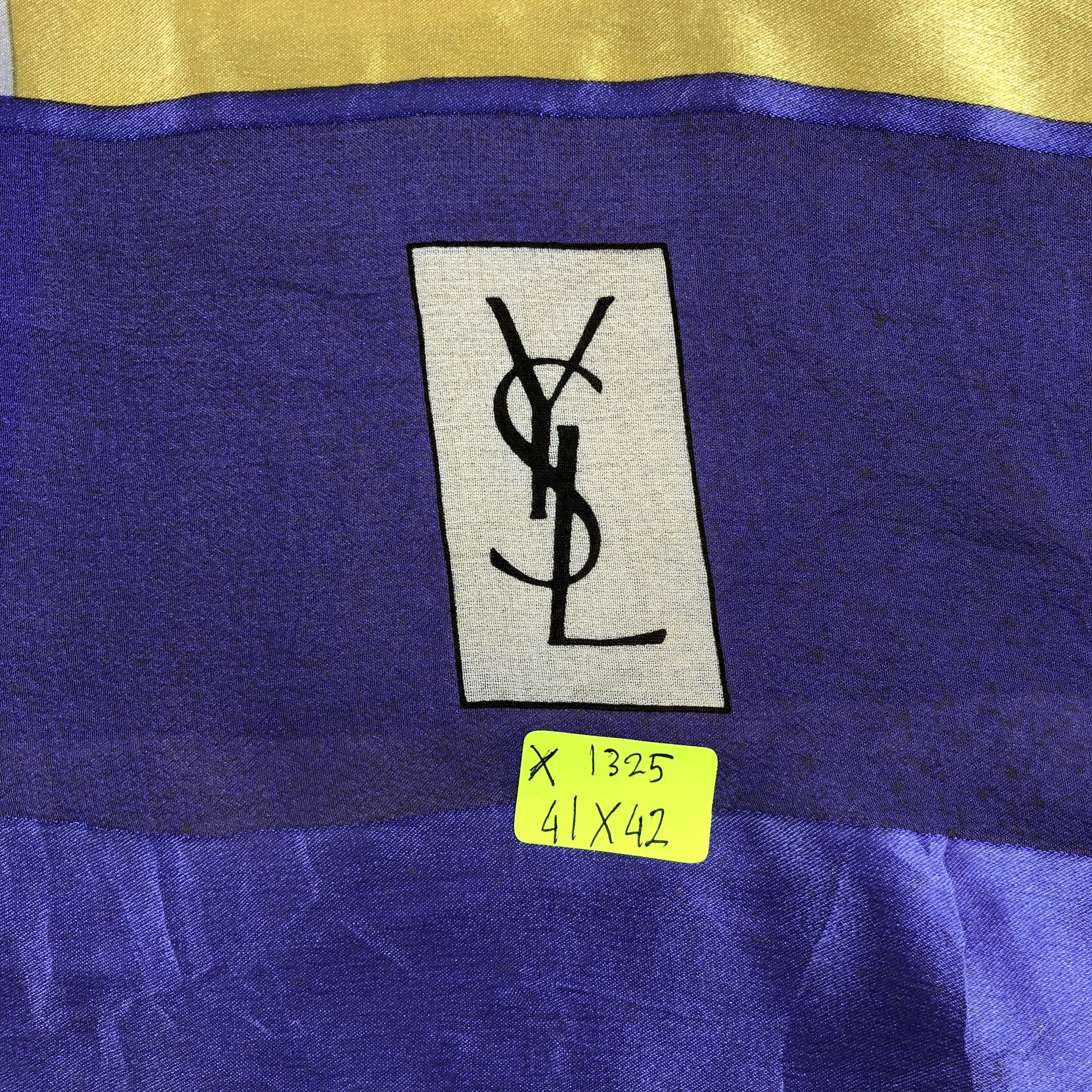 Vintage × Yves Saint Laurent Vintage Yves Saint Laurent Silk Scarf Size ONE SIZE - 8 Thumbnail