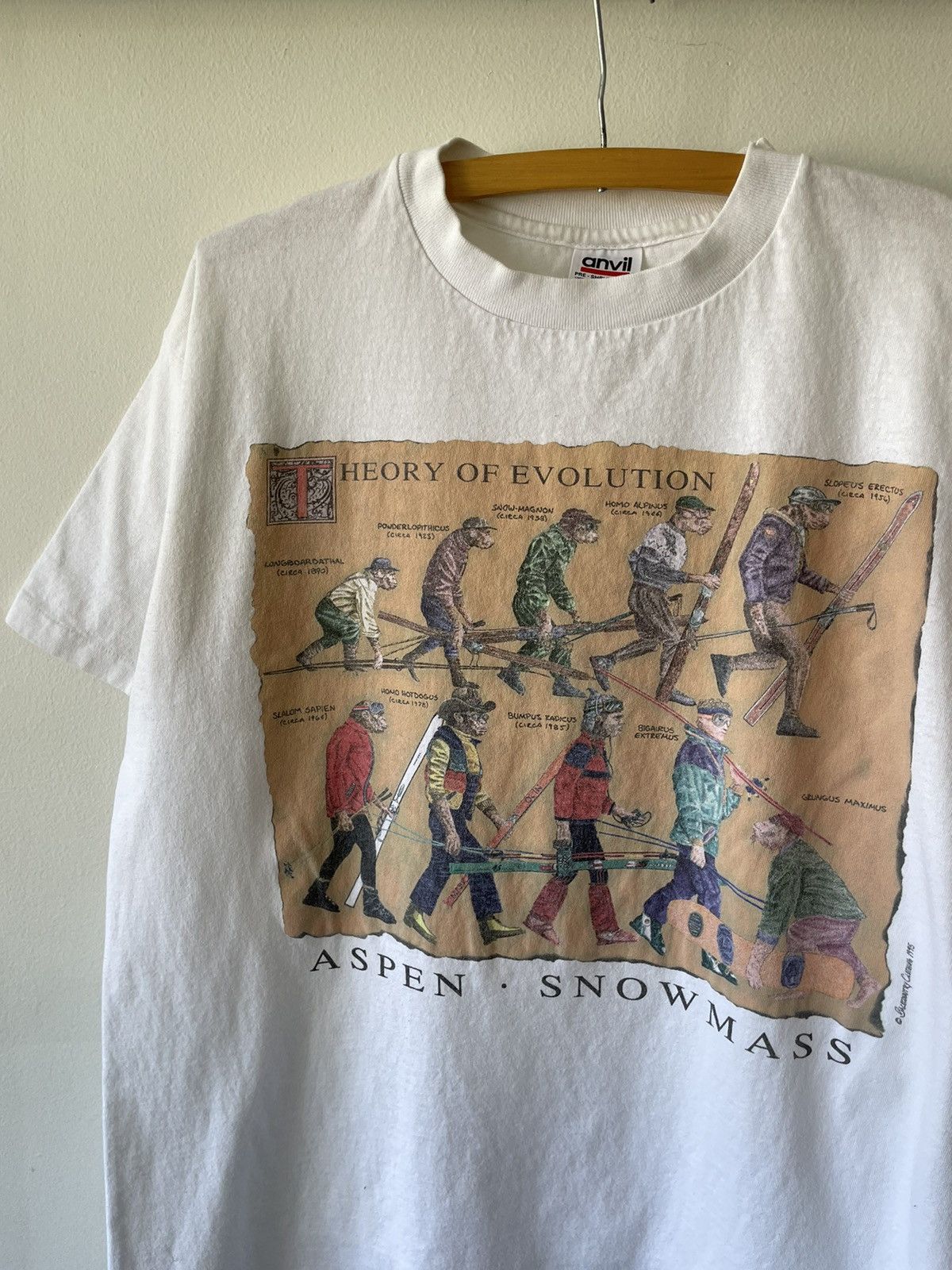 Anvil × Vintage Vintage 1995 Aspen Snowboard Evolution tee Size US L / EU 52-54 / 3 - 5 Thumbnail