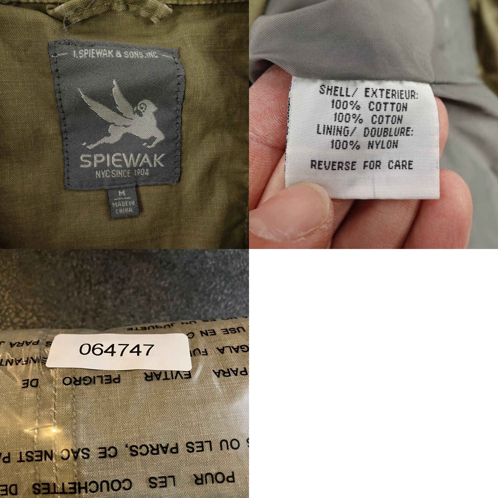 Vintage Spiewak Military Jacket Mens Medium Green Utility Bomber Coat Casual Workwear Size US M / EU 48-50 / 2 - 8 Thumbnail