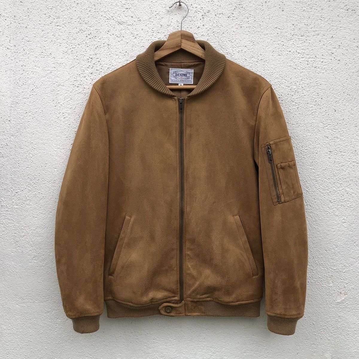 Denime DENIME Men’s Suede Ma-1 Bomber Jacket Size US M / EU 48-50 / 2 - 1 Thumbnail