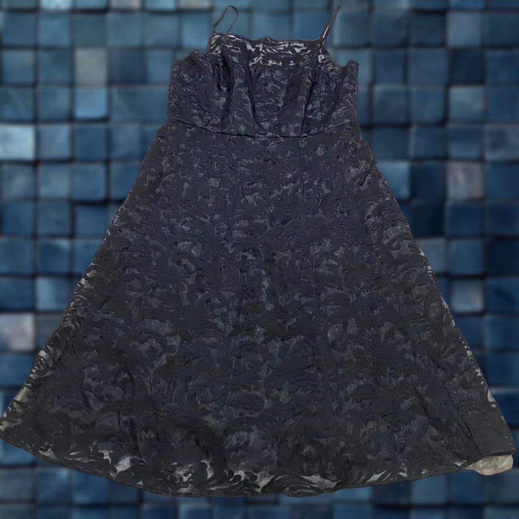 Calvin Klein Calvin Klein Dress Womens sz 10 Black Floral Lace Lined Sleeveless A-Line Size L / US 10 / IT 46 - 1 Thumbnail