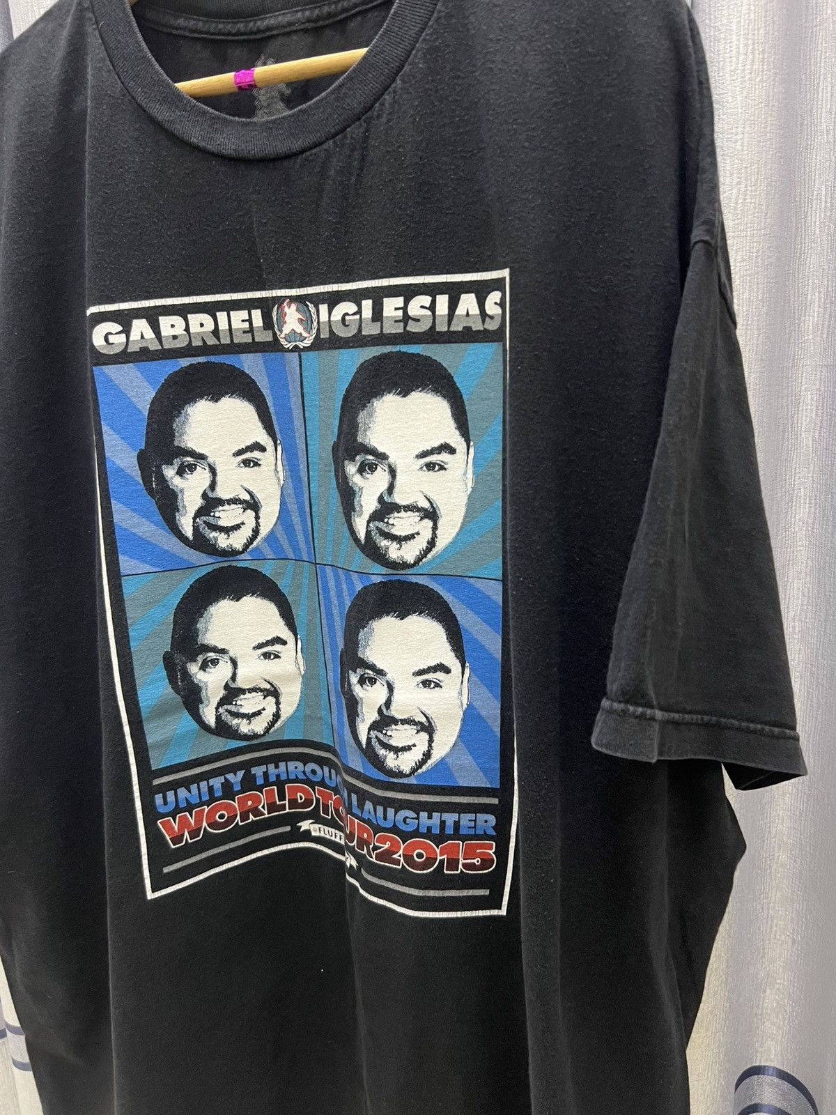 Band Tees GABRIEL IGLESIAS WORLD TOUR 2015 OVERSIZE TEE Size US XXL / EU 58 / 5 - 3 Thumbnail