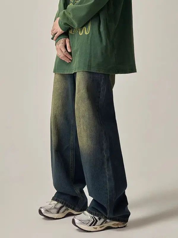 Japanese Brand VIBE Vintage washed and worn straight-leg wide-leg jeans Size US 30 / EU 46 - 3 Thumbnail