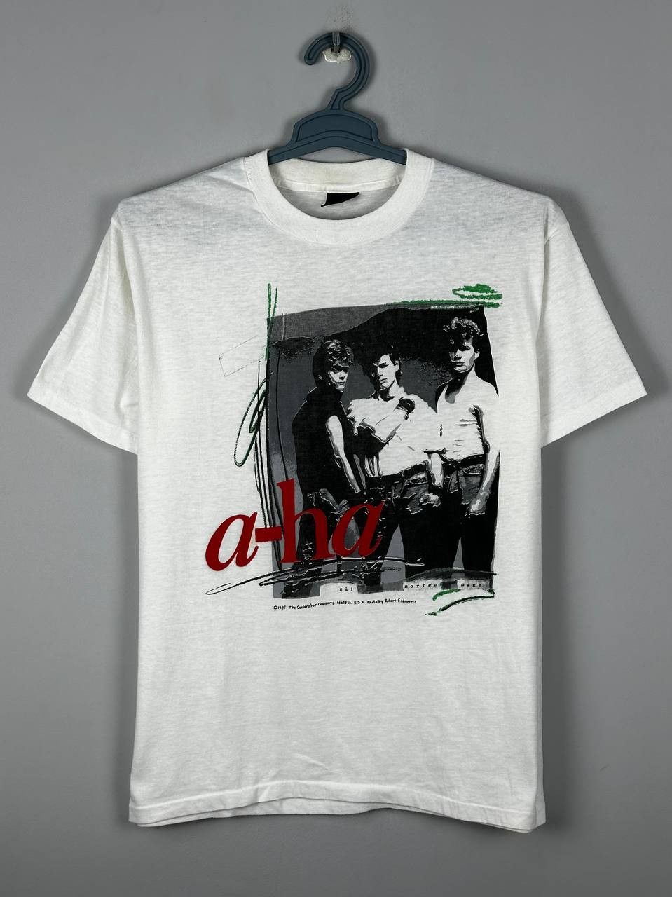 Band Tees Vintage 1985 A-HA Norway Band T Shirt Made in USA Size US L / EU 52-54 / 3 - 1 Thumbnail