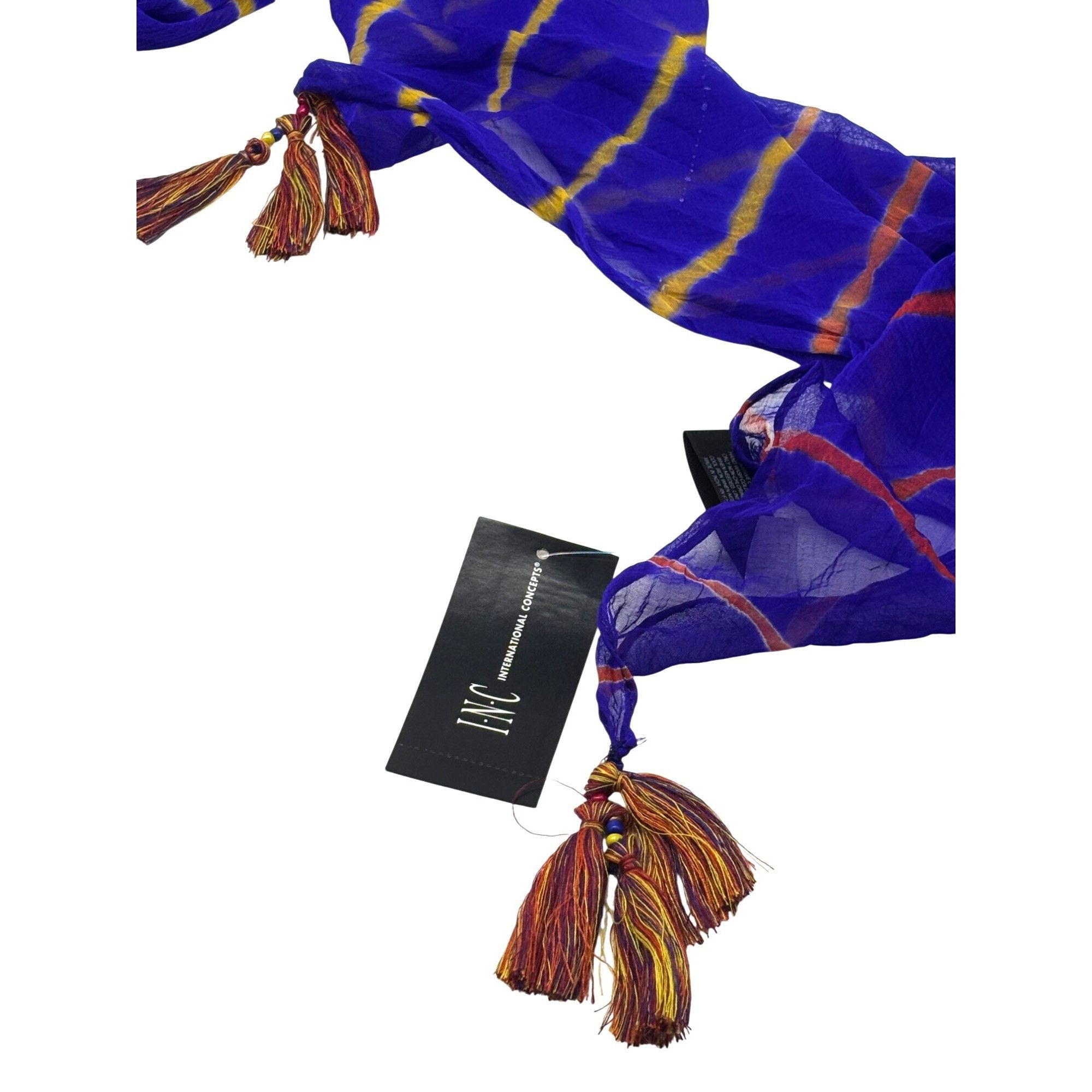 Other INC International Concepts INC Tie-Dyed Stripes Bias Scarf, Size ONE SIZE - 7 Thumbnail