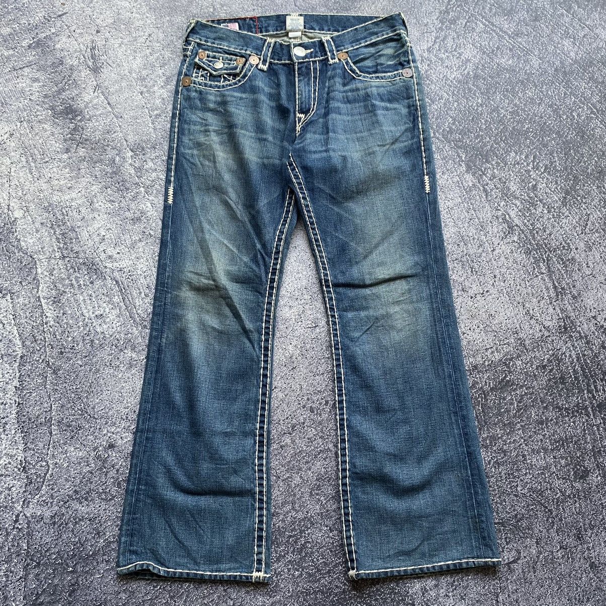 True Religion Flared🔥 TRUE RELIGION Vintage Denim Jeans Pants Size US 34 / EU 50 - 2 Thumbnail