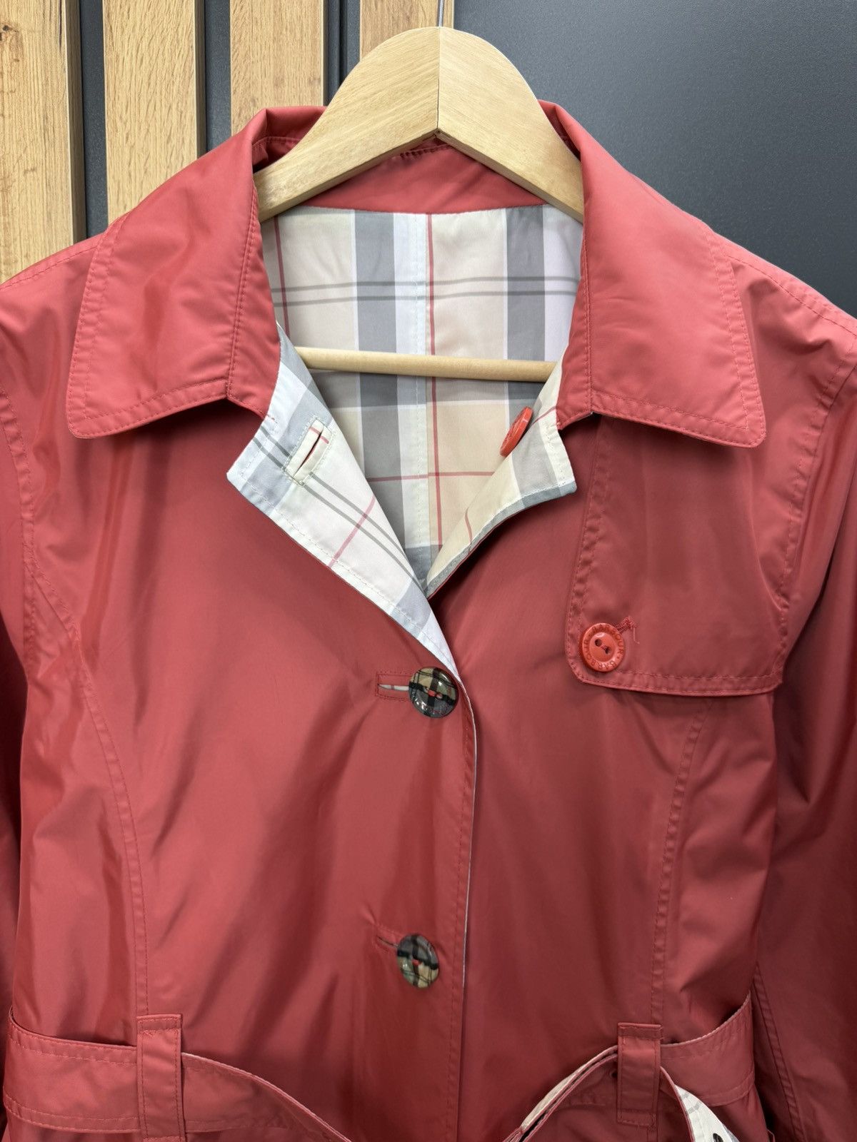 Barbour Barbour Oak Reversible Trench Coat Jacket Women’s Size L / US 10 / IT 46 - 10 Thumbnail
