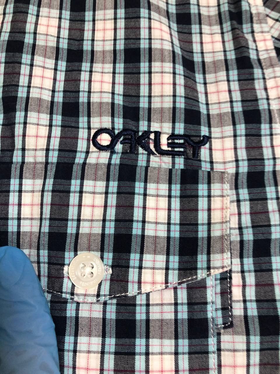 Oakley Oakley Plaid Short Sleeve Button Down Shirt Size US XXL / EU 58 / 5 - 5 Thumbnail