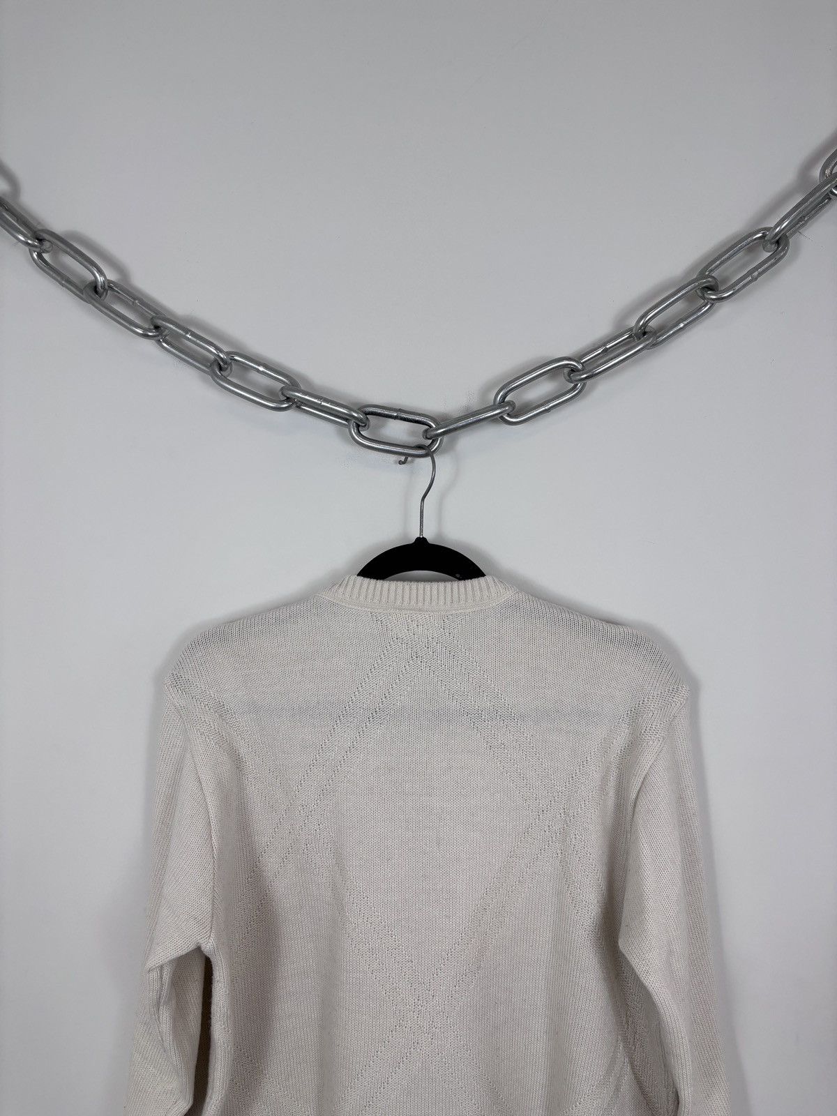 Lacoste Lacoste Vintage Men’s Ivory Argyle Knit Wool Blend Sweater Size US M / EU 48-50 / 2 - 13 Thumbnail