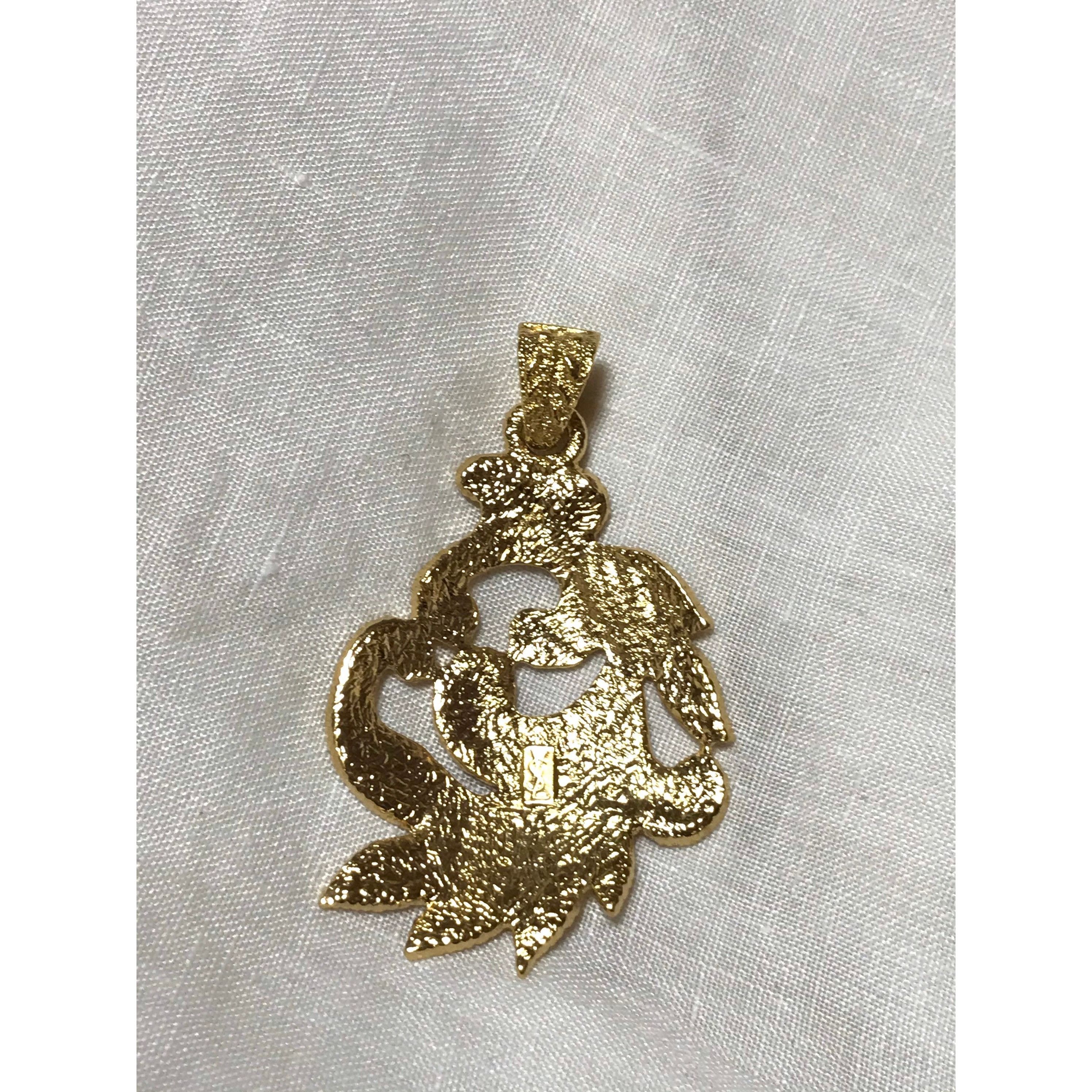Yves Saint Laurent MINT. Vintage Yves Saint Laurent arabesque pendant top. Size ONE SIZE - 5 Thumbnail
