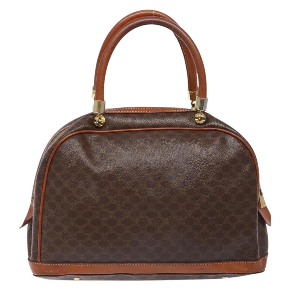 Celine CELINE Macadam Canvas Hand Bag Pvc Leather Brown Gold Size ONE SIZE - 3 Thumbnail