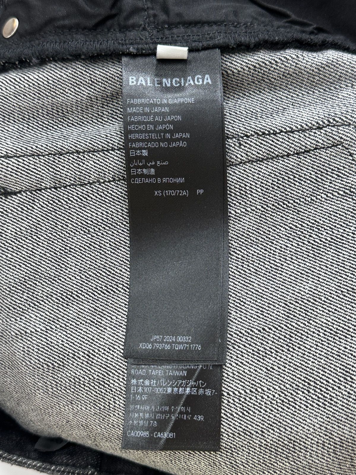 Balenciaga Balenciaga Hybrid 50 50 Split Jeans Black Gray XS Size US 30 / EU 46 - 10 Thumbnail