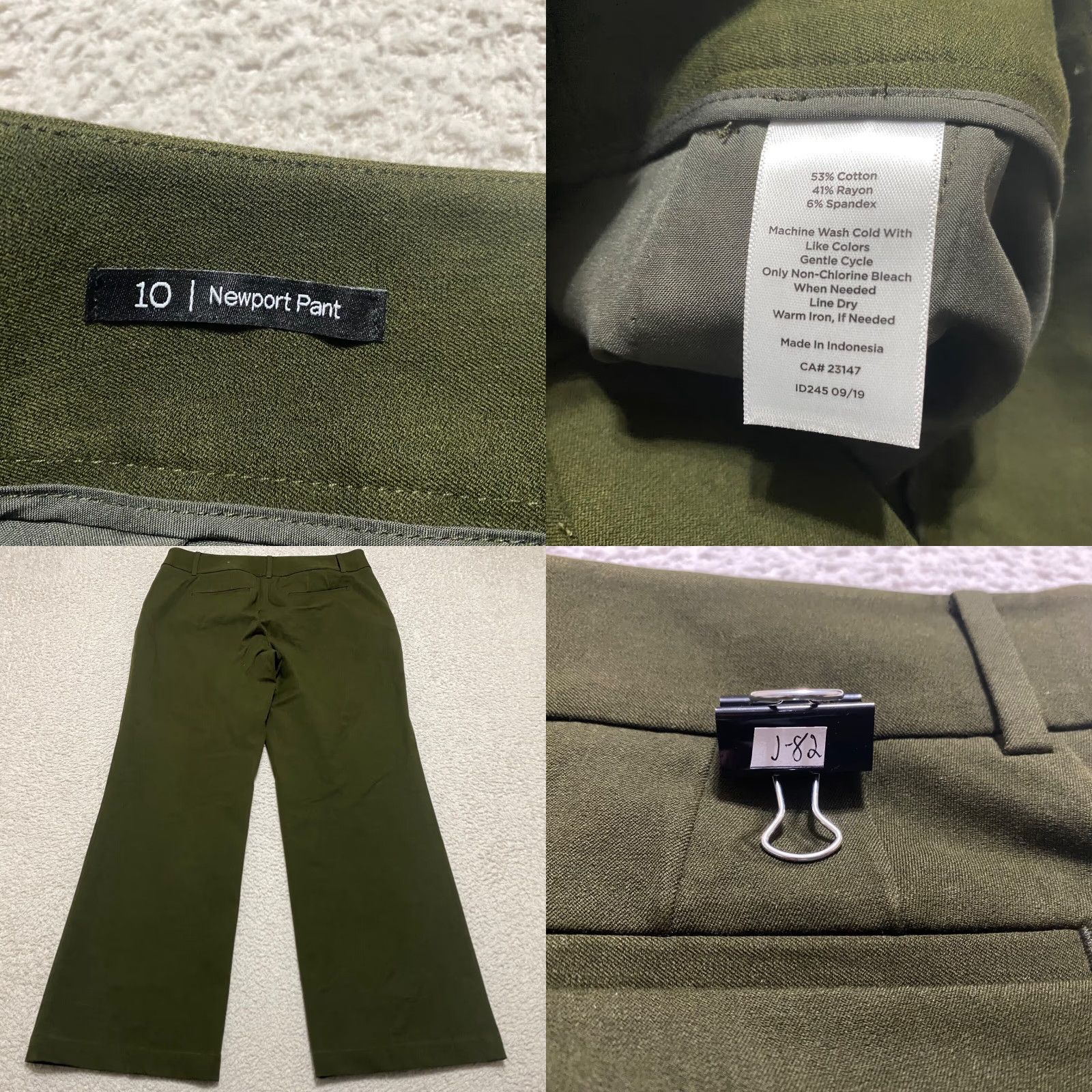 Talbots Talbots Womens Pants 10 Green Newport Straight Ankle Career Business Women's Regular Size 10 Green Talbots Pants Size 32" / US 10 / IT 46 - 8 Thumbnail