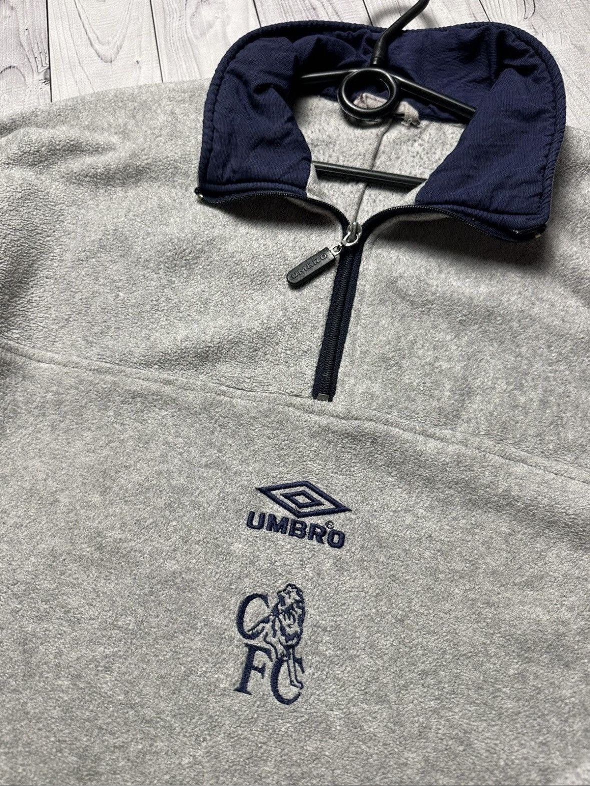 Chelsea Soccer × Umbro × Vintage Vintage Umbro Chelsea soccer fleece hoodie anorak logo S Size US S / EU 44-46 / 1 - 2 Thumbnail