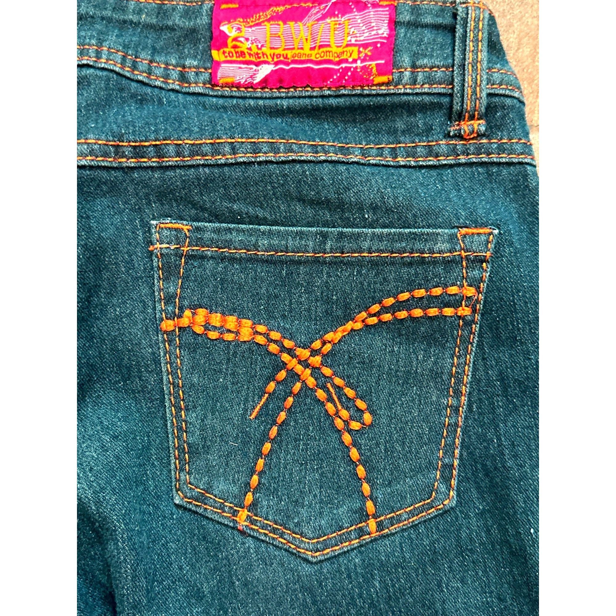 Other 2BWU Jeans Company Skinny Embroidered Back Pockets Orange St Size 28" / US 6 / IT 42 - 5 Thumbnail