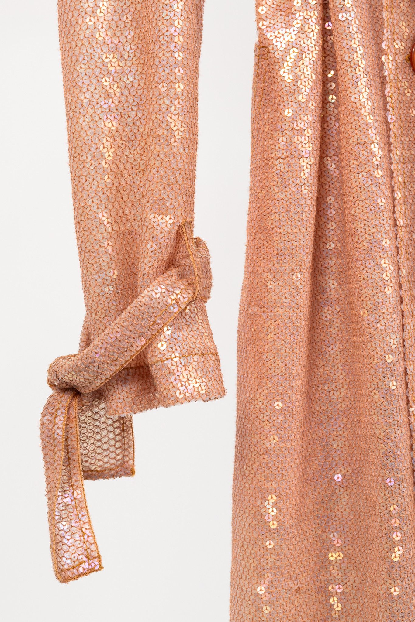 ASHISH Ashish SS19 Runway Sequin Double-Breasted Belted Trench Coat Size L / US 10 / IT 46 - 7 Thumbnail