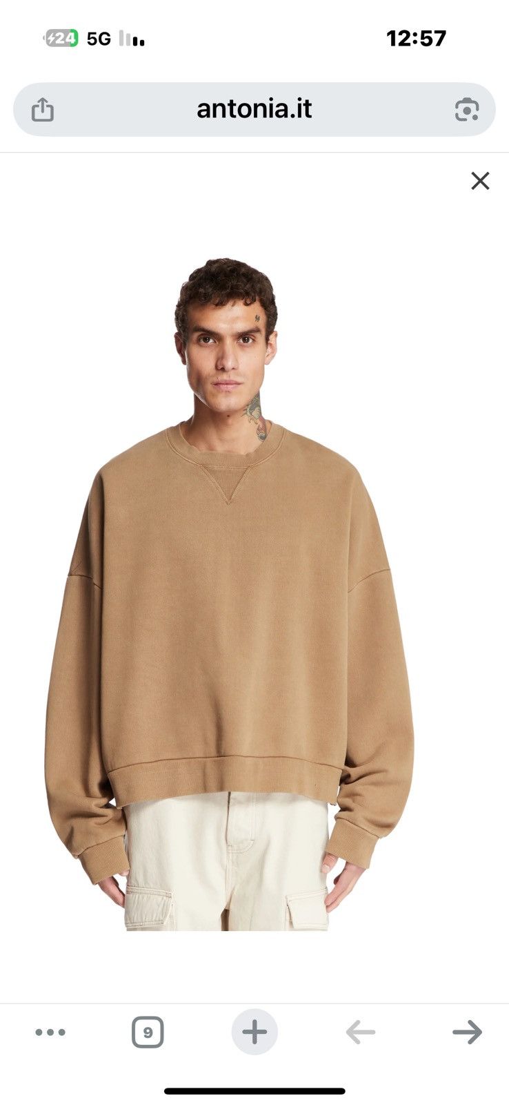 Entire Studios Brown Organic Cotton Oversized Sweatshirt Size US XL / EU 56 / 4 - 3 Thumbnail
